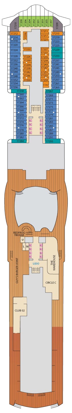 Mardi Gras deck plans - Cruiseline.com