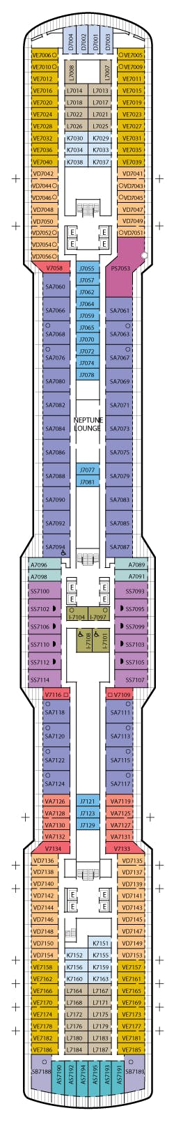 Balcony Cabin 7134 on Koningsdam, category VA