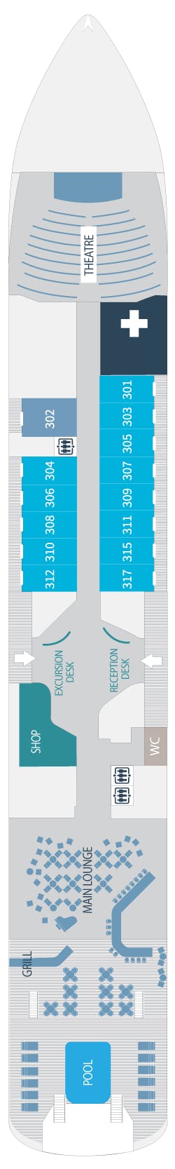 Le Bougainville deck plans - Cruiseline.com