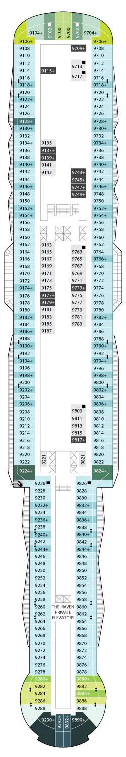 専用ページ Inside Cabin 9713 on Norwegian Aqua, category IB