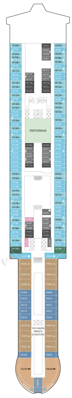 Balcony Cabin 14718 on Norwegian Aqua, category B4