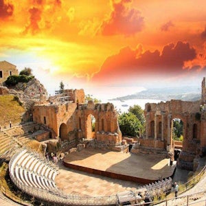 Castelmola and Taormina with Theatre