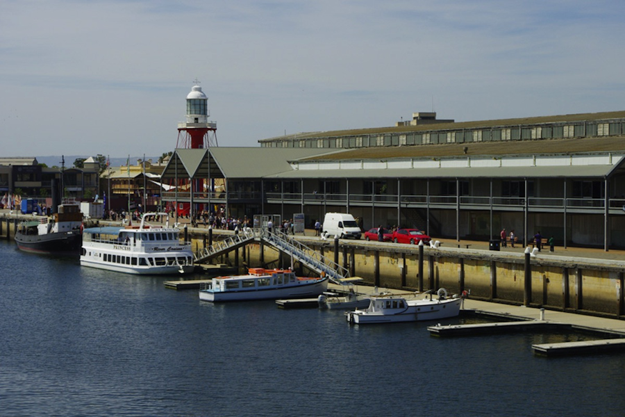 Aerial view of Adelaide, Australia cruise port