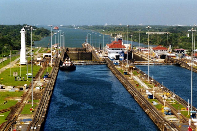 Enter Panama Canal At Balboa