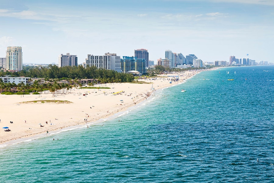 Aerial view of Fort Lauderdale (Port Everglades), Florida cruise port