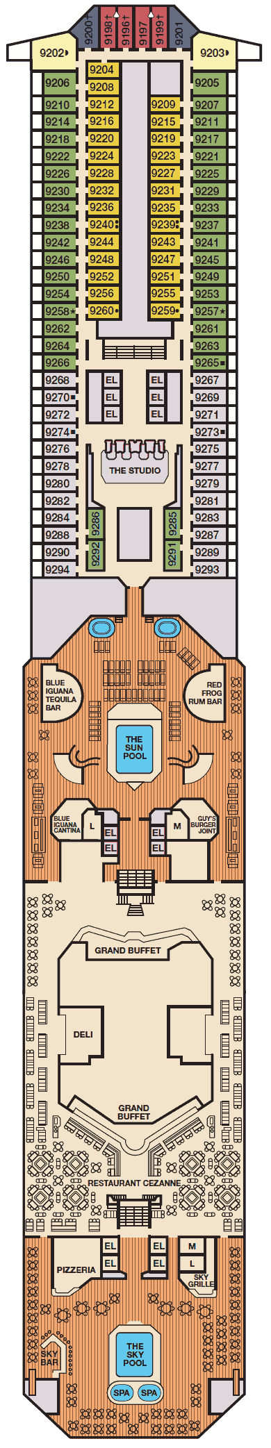 Carnival Conquest deck plans - Cruiseline.com