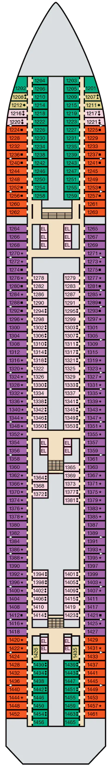 Carnival Freedom deck plans - Cruiseline.com