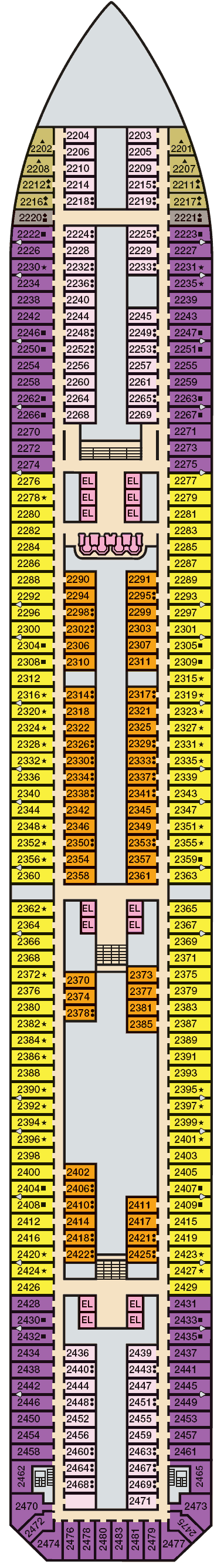 Carnival Freedom deck plans - Cruiseline.com