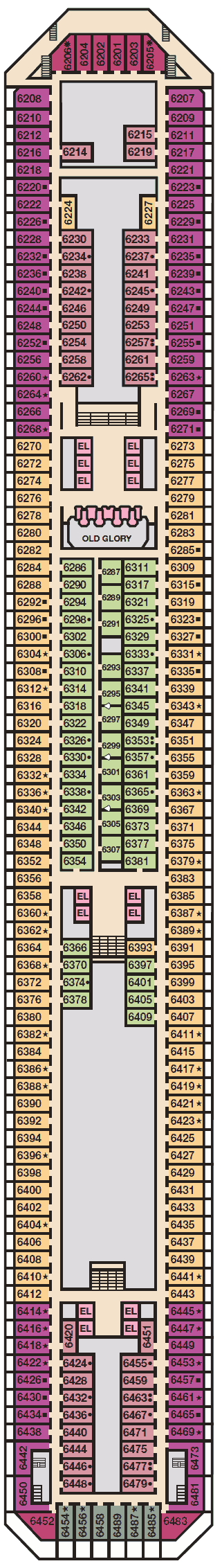 Carnival Glory Deck Plans - Cruiseline.com