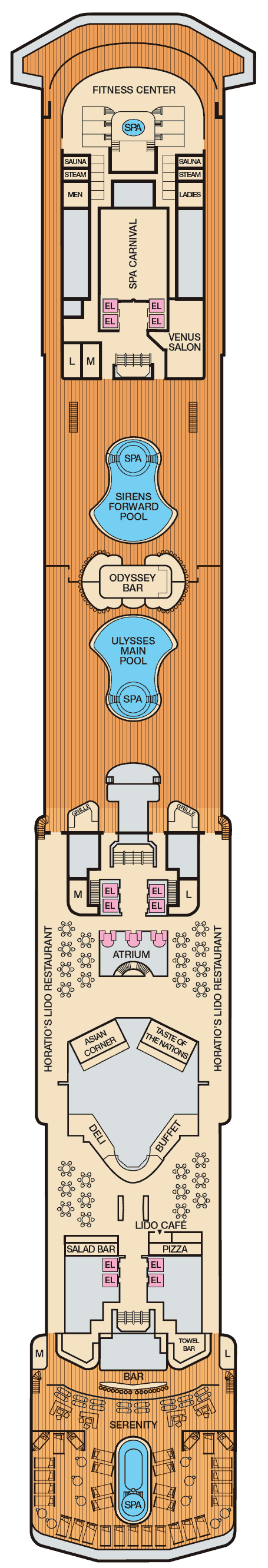 Carnival Miracle Deck Plans 8216