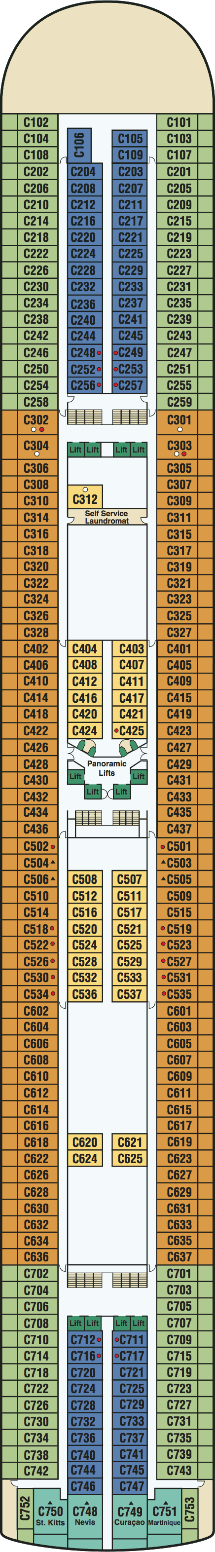 crown princess cruise deck plans