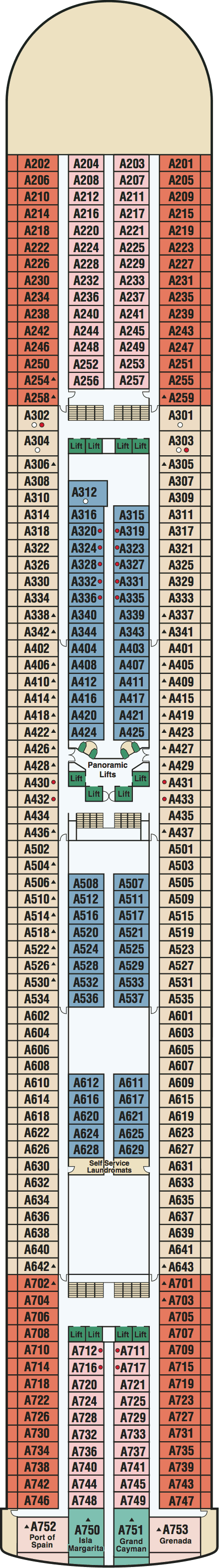 Crown Princess deck plans - Cruiseline.com