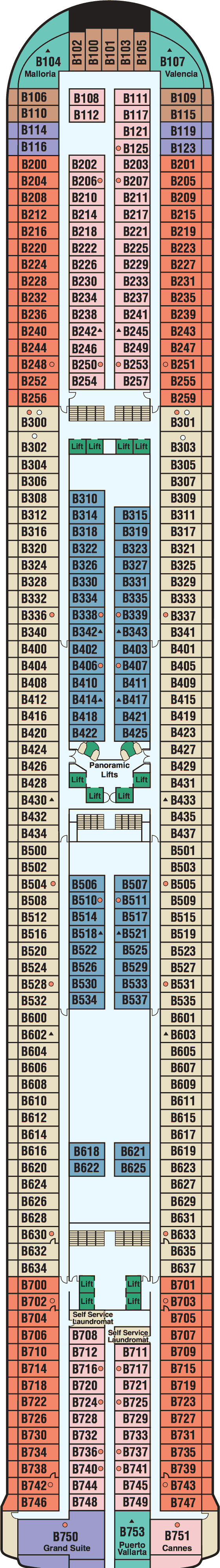 Diamond Princess deck plans