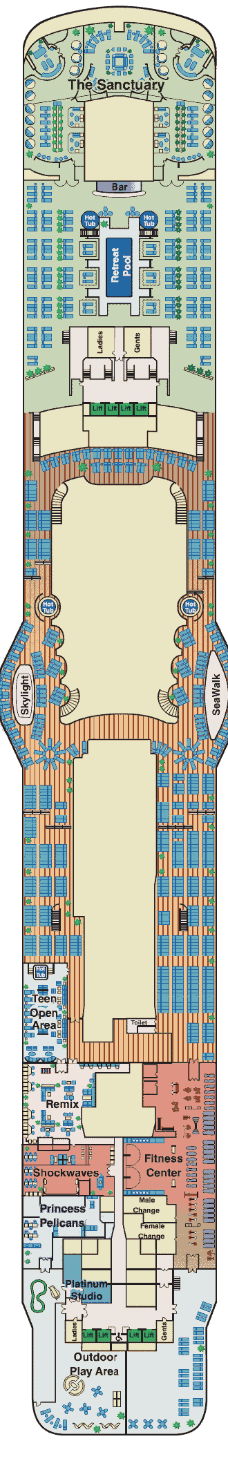 deck plans for princess cruise ships