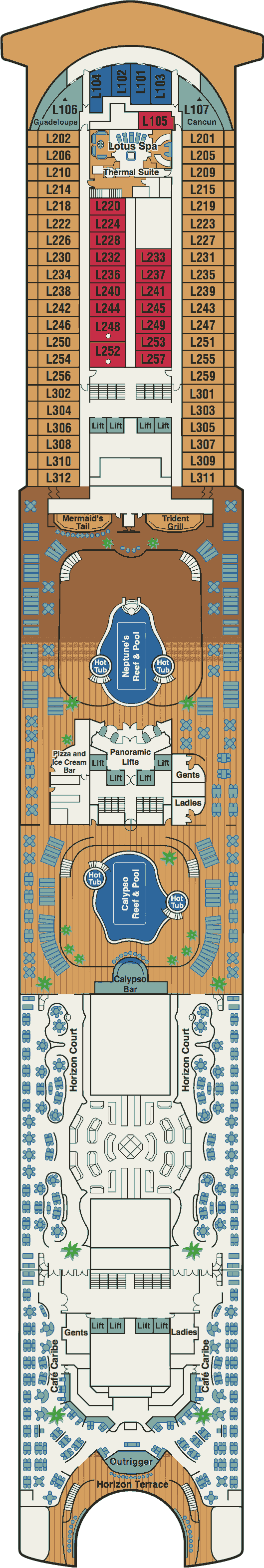 Ruby Princess deck plans