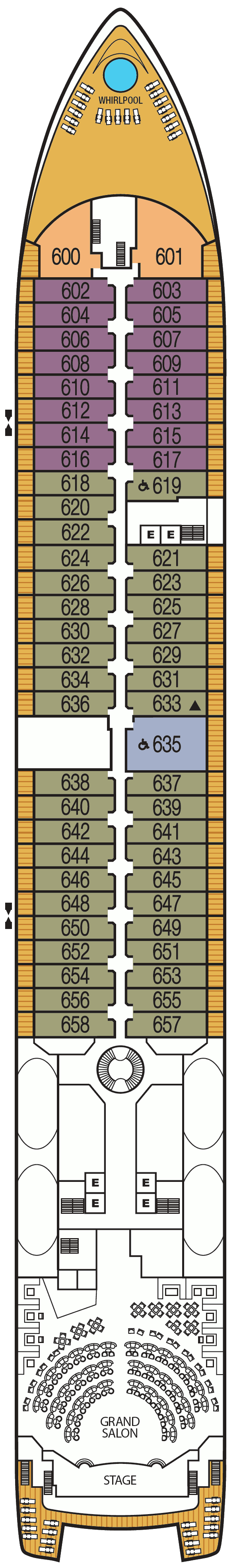 Seabourn Sojourn deck plans - Cruiseline.com