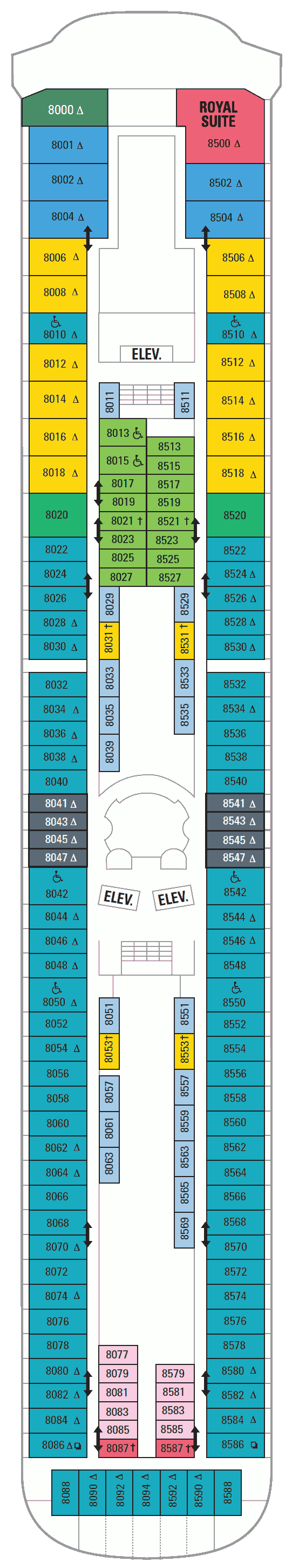 Vision of the Seas deck plans - Cruiseline.com